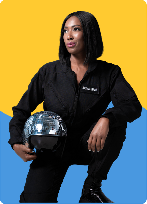 Aisha Bowe with LINGO kit